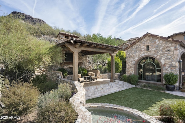 view of patio / terrace featuring an outdoor hangout area