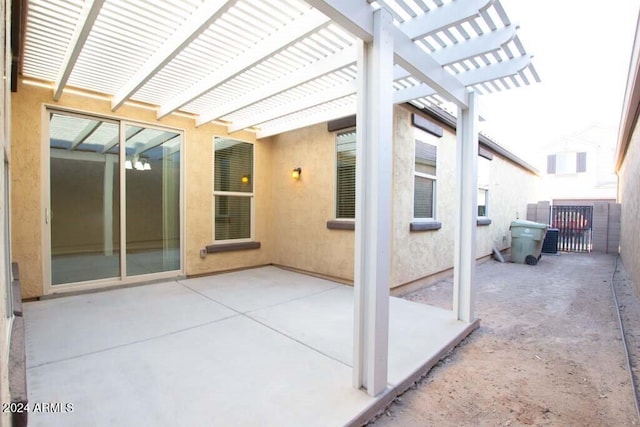 view of patio / terrace featuring a pergola