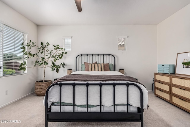3037 E Hobart St, Gilbert, AZ 85296 - bedroom featuring light colored carpet and a ceiling fan