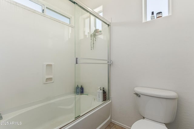 3037 E Hobart St, Gilbert, AZ 85296 - bathroom with shower / bath combination with glass door and toilet