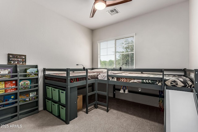 3037 E Hobart St, Gilbert, AZ 85296 - bedroom with light carpet and ceiling fan