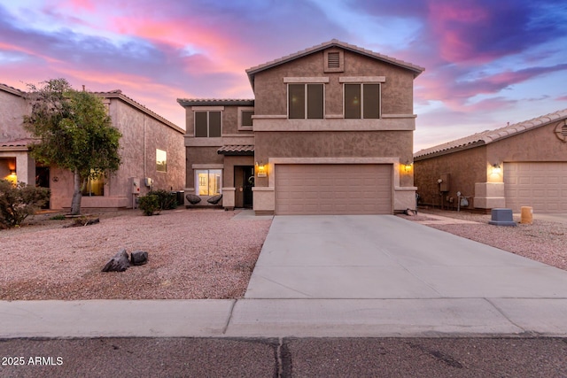 view of front of home featuring a garage