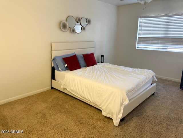 bedroom with carpet floors