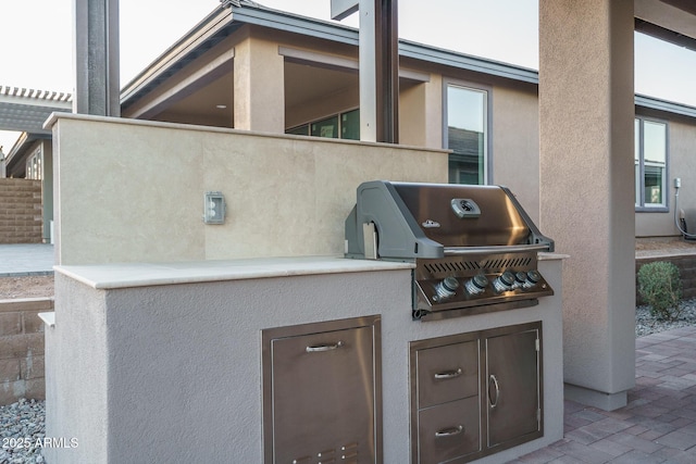 view of patio featuring area for grilling