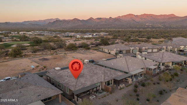 mountain view featuring a residential view