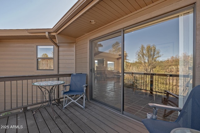 view of wooden deck