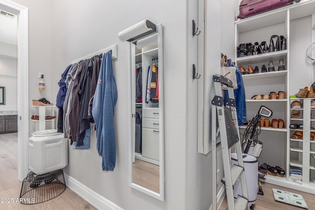 8725 E Menlo Cir, Mesa, AZ 85207 - walk in closet featuring wood finished floors