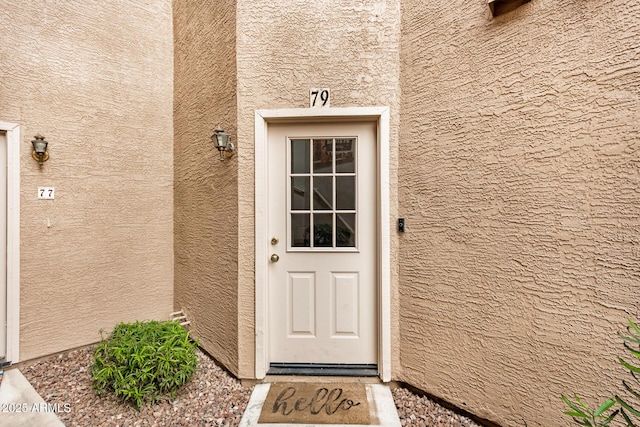 view of doorway to property