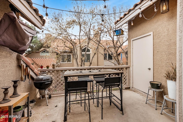 view of patio featuring area for grilling