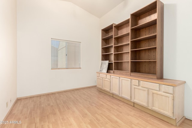 2356 N Glenview, Mesa, AZ 85213 - interior space with light wood finished floors, lofted ceiling, and baseboards