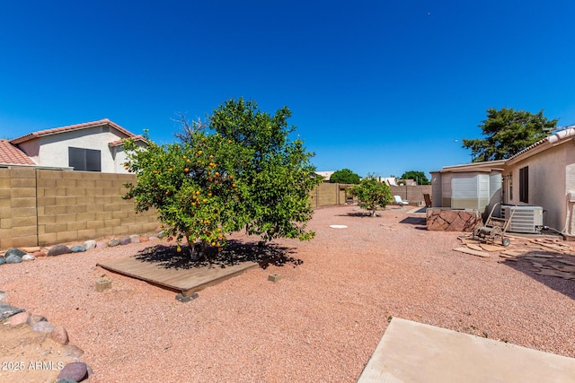 2356 N Glenview, Mesa, AZ 85213 - view of yard with central air condition unit and a fenced backyard