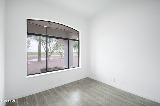 empty room featuring light hardwood / wood-style floors