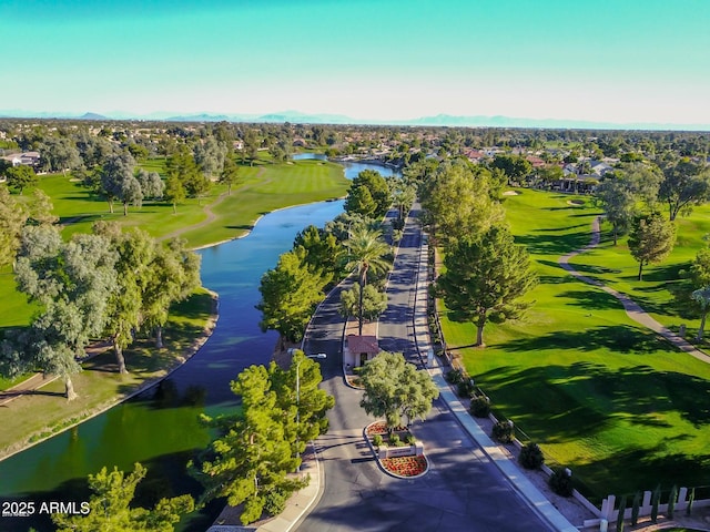 2041 W Hemlock Way, Chandler, AZ 85248 - aerial view of residential area featuring a water and mountain view and a golf course