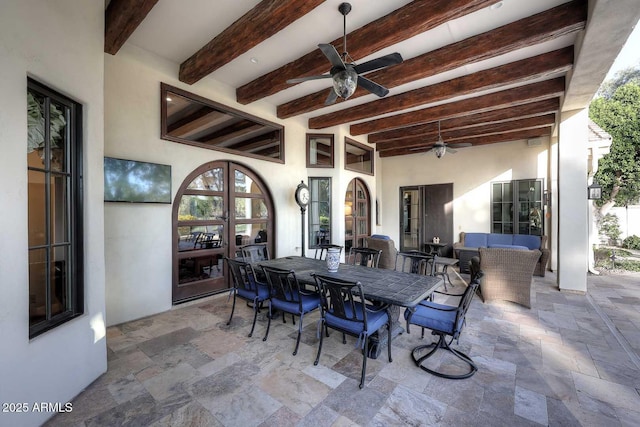 2041 W Hemlock Way, Chandler, AZ 85248 - view of patio with ceiling fan, outdoor lounge area, and outdoor dining area