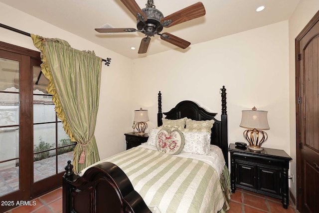 2041 W Hemlock Way, Chandler, AZ 85248 - tiled bedroom featuring recessed lighting and ceiling fan