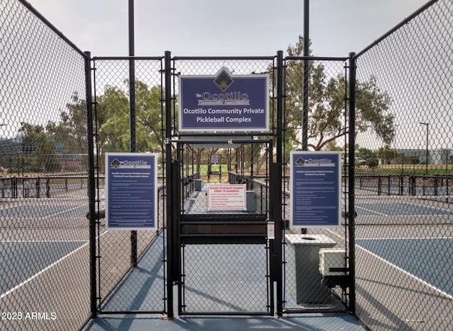 2041 W Hemlock Way, Chandler, AZ 85248 - view of tennis court featuring a gate and fence