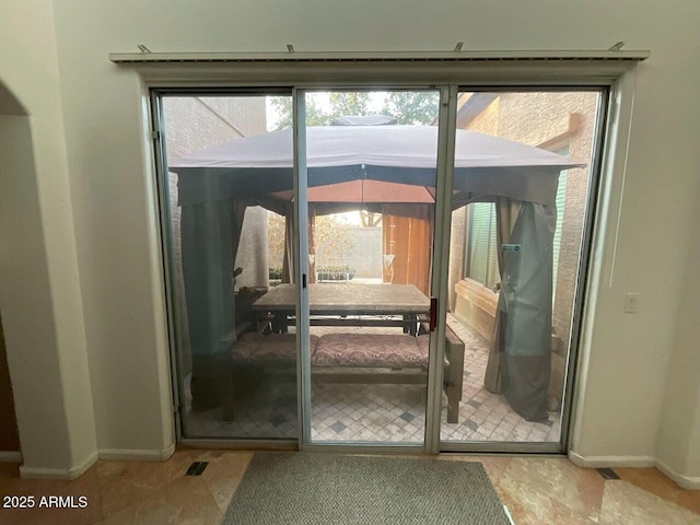 view of doorway to outside