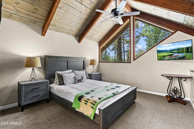4511 N Ponderosa Dr, Pine, AZ 85544 - carpeted bedroom with wooden ceiling