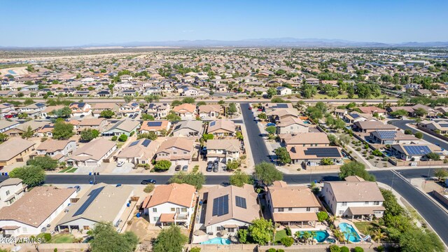 bird's eye view with a mountain view