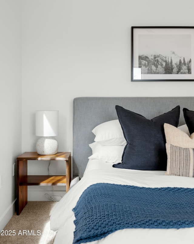 bedroom featuring carpet