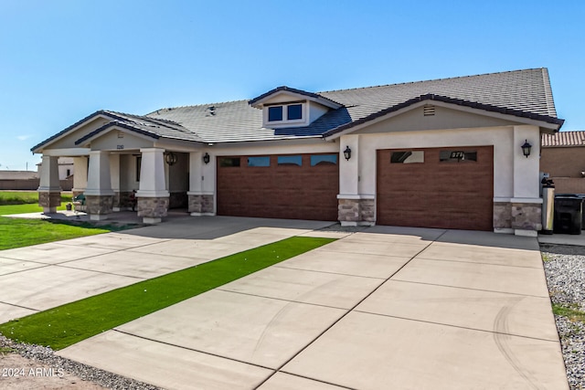 view of front of home featuring a garage