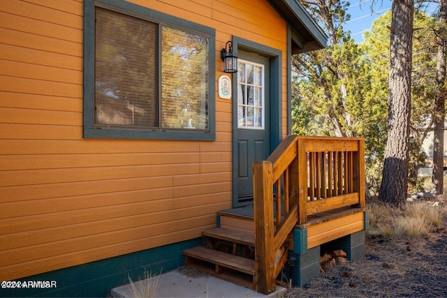 exterior space with a wooden deck