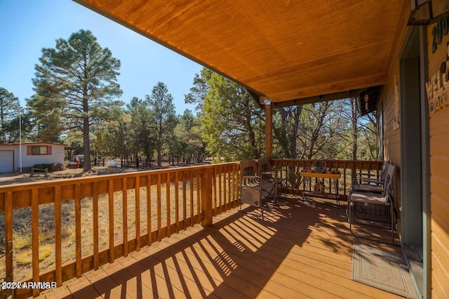 view of wooden terrace