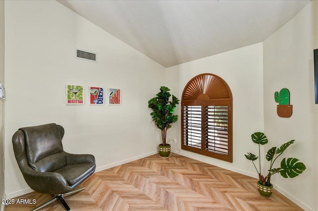 19025 N 96th Ave, Peoria, AZ 85382 - living area featuring vaulted ceiling and baseboards