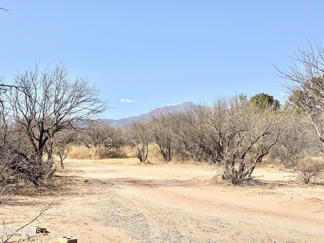 view of street with a mountain view