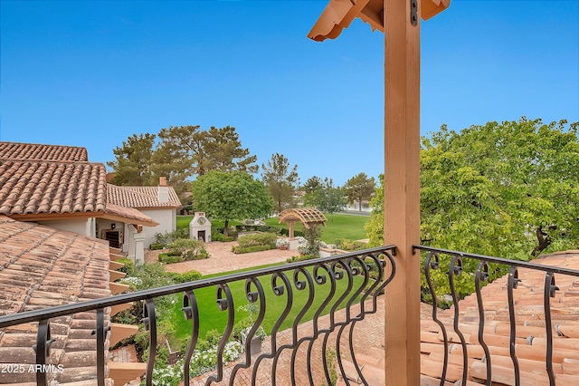 view of balcony