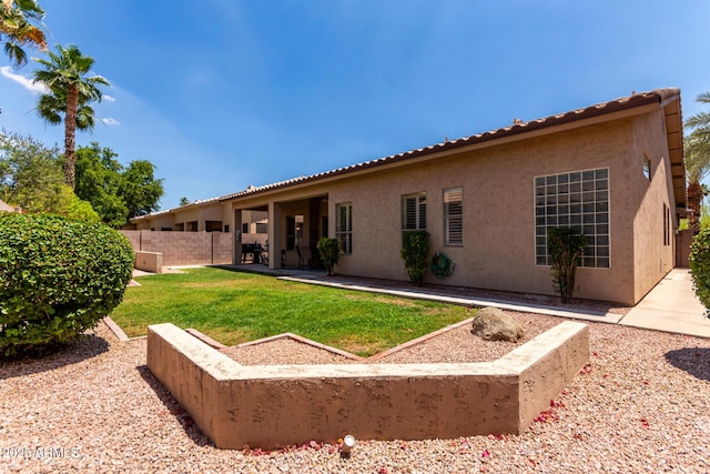 1884 E Stephens Dr, Tempe, AZ 85283 - rear view of property featuring stucco siding and a patio area