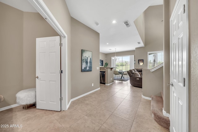 3131 E Legacy Dr Unit 1032, Phoenix, AZ 85042 - corridor featuring baseboards, light tile patterned flooring, and recessed lighting