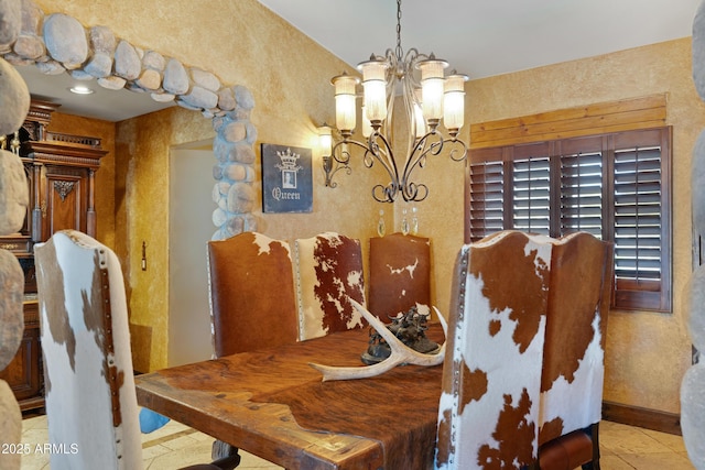 21230 S 156th St, Gilbert, AZ 85298 - dining space featuring a chandelier
