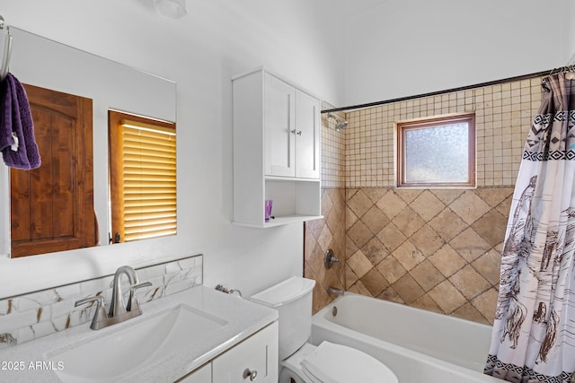 21230 S 156th St, Gilbert, AZ 85298 - bathroom featuring shower / tub combo, vanity, and toilet