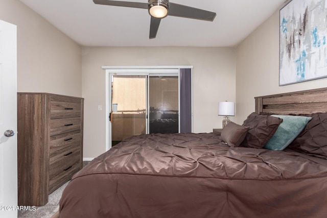 bedroom with ceiling fan