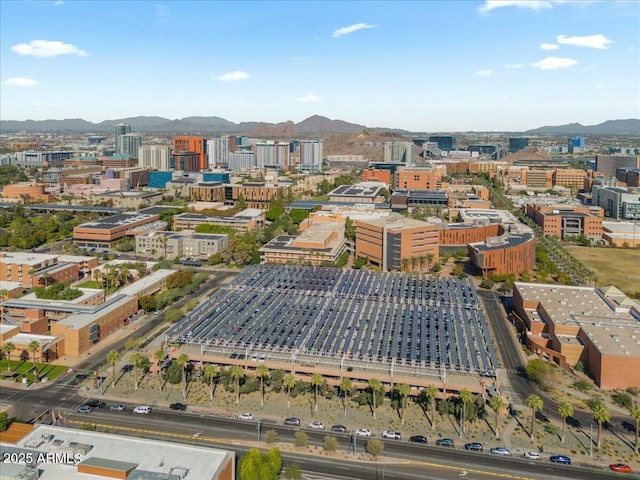 bird's eye view featuring a mountain view