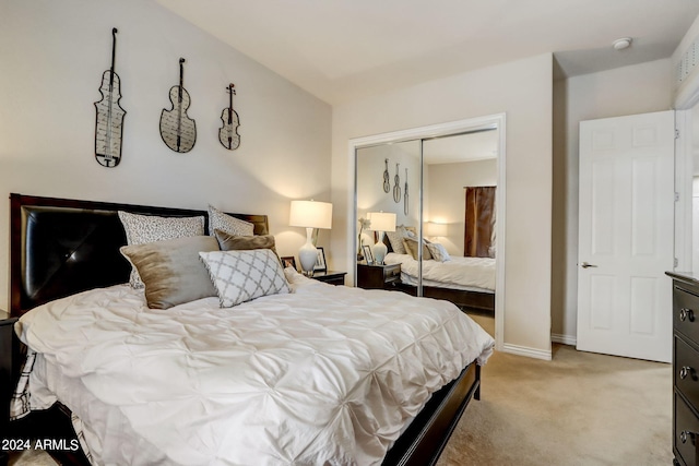 3660 S Golden Eye Ln, Gold Canyon, AZ 85118 - bedroom with a closet, baseboards, and light carpet