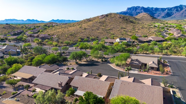 aerial view featuring a mountain view