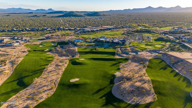 aerial view with a mountain view