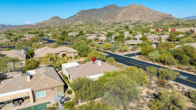 aerial view featuring a mountain view