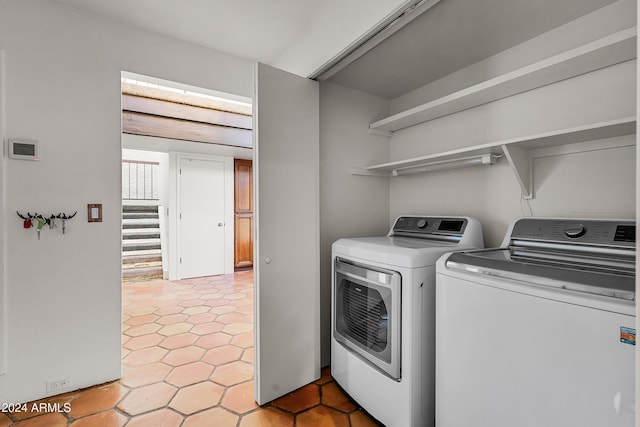 laundry area featuring washer and dryer