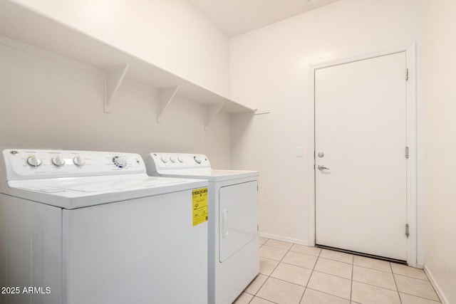 15588 W Devonshire Ave, Goodyear, AZ 85395 - laundry room with separate washer and dryer and light tile patterned floors