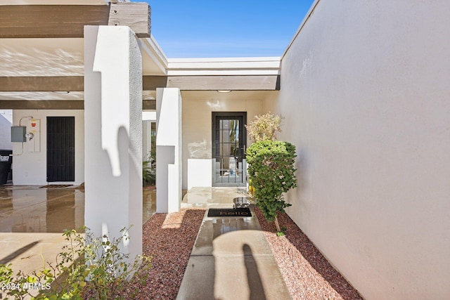 view of doorway to property