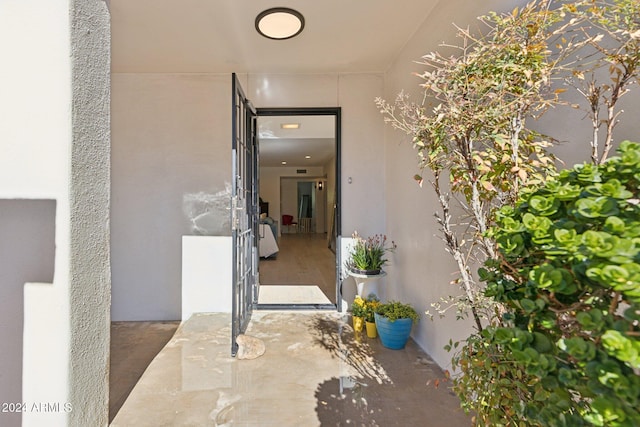 view of doorway to property