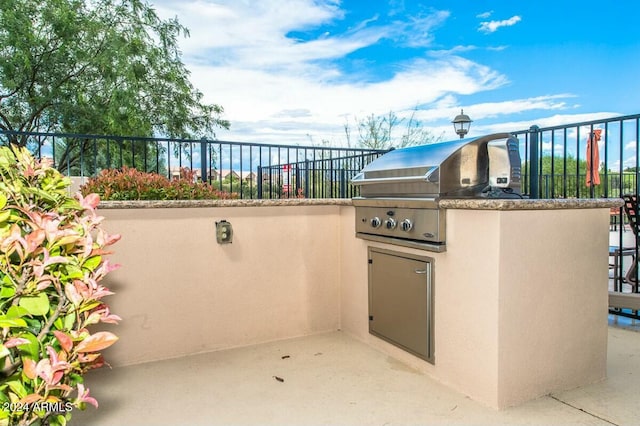 view of patio featuring area for grilling