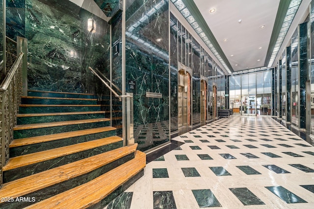 114 W Adams St Unit 202, Phoenix, AZ 85003 - lobby with stairway and recessed lighting