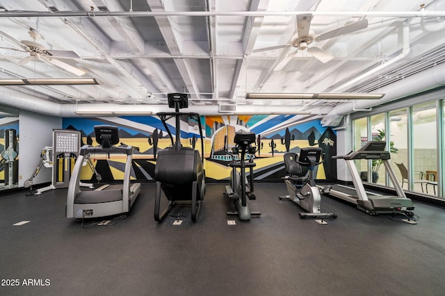 114 W Adams St Unit 202, Phoenix, AZ 85003 - gym featuring ceiling fan