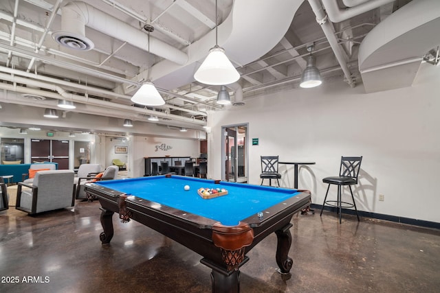 114 W Adams St Unit 202, Phoenix, AZ 85003 - game room with billiards and finished concrete floors