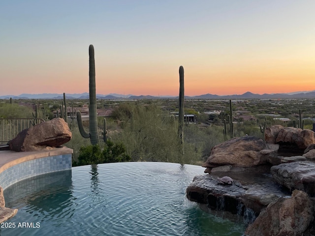 6001 E Restin Rd, Cave Creek, AZ 85331 - view of pool with a mountain view