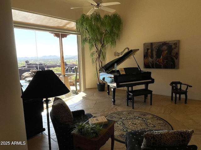 6001 E Restin Rd, Cave Creek, AZ 85331 - living area featuring plenty of natural light and ceiling fan